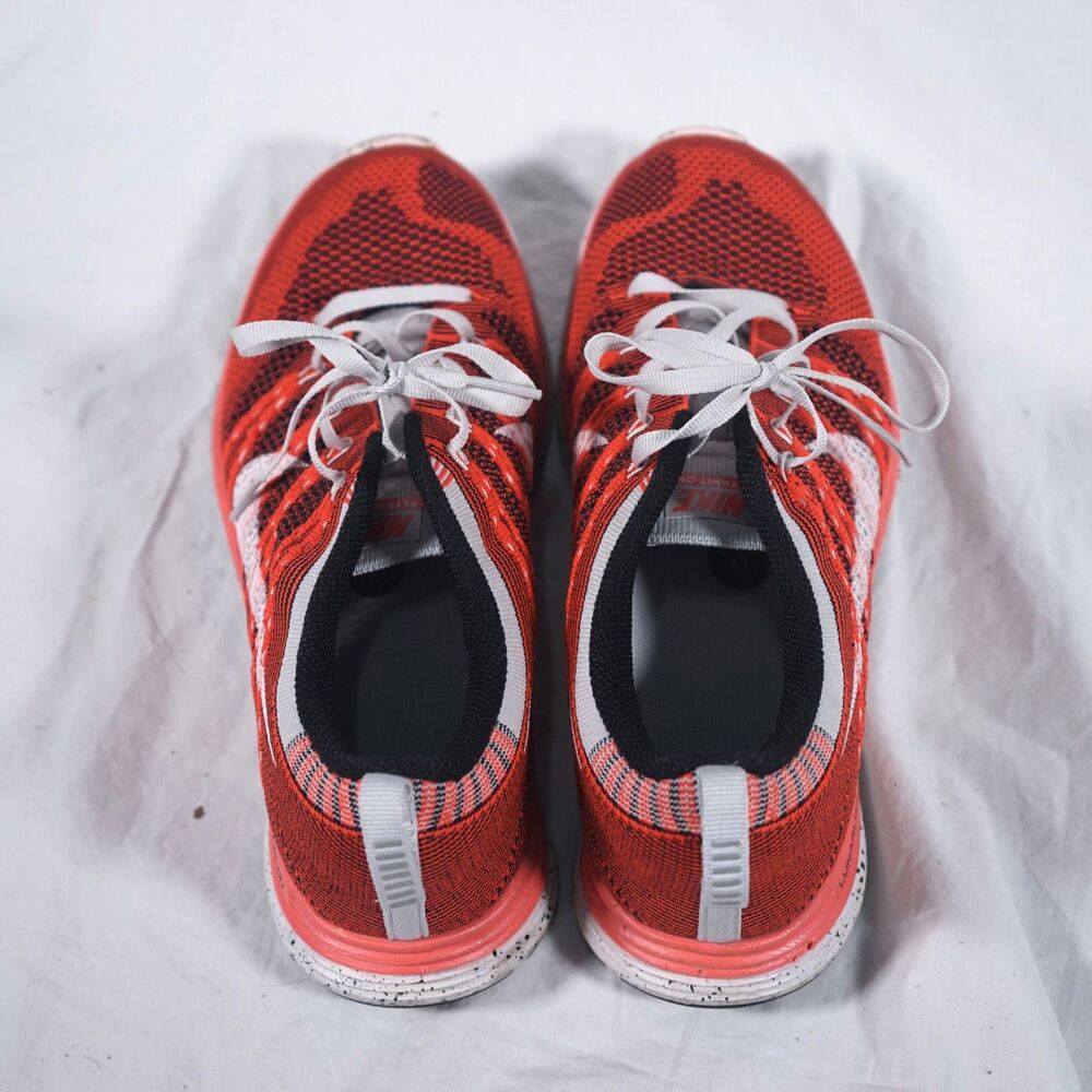 Nike Flyknit One+ Team Orange Red White Women's 8.5 Sneakers 554888-611 2012 - Picture 4 of 8